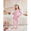 Arshiner Pajamas for Girls Long Sleeve Pants Sets Snug fit 2 Piece Pjs Set Soft Sleepwear(Pink Boots)