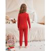 Arshiner Pajamas for Girls Long Sleeve Pants Sets Snug fit 2 Piece Pjs Set Soft Sleepwear(Red)