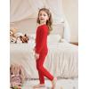 Arshiner Pajamas for Girls Long Sleeve Pants Sets Snug fit 2 Piece Pjs Set Soft Sleepwear(Red)