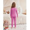 Arshiner Pajamas for Girls Long Sleeve Pants Sets Snug fit 2 Piece Pjs Set Soft Sleepwear(Rose Red)