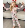 Arshiner Pajamas for Girls Long Sleeve Pants Sets Snug fit 2 Piece Pjs Set Soft Sleepwear(White Christmas)