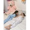 Arshiner Pajamas for Girls Short Sleeve Long Pants Outfit 2 Piece Sleepwear Button Pjs Sets(Blue Clouds)