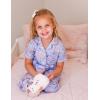 Arshiner Pajamas for Girls Short Sleeve Long Pants Outfit 2 Piece Sleepwear Button Pjs Sets(Cloud Elf-pink Purple Blue)