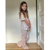 Arshiner Pajamas for Girls Short Sleeve Long Pants Outfit 2 Piece Sleepwear Button Pjs Sets(Leopard)
