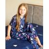 Arshiner Pajamas for Girls Short Sleeve Long Pants Outfit 2 Piece Sleepwear Button Pjs Sets(Unicorn Rainbow-dark Purple)