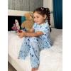 Arshiner Pajamas for Girls Short Sleeve Long Pants Pjs Cute Soft Sleepwear Lounge Sets(Blue Stars Moons)