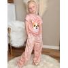Arshiner Pajamas for Girls Short Sleeve Long Pants Pjs Cute Soft Sleepwear Lounge Sets(Heart Dog)