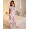 Arshiner Pajamas for Girls Short Sleeve Long Pants Pjs Cute Soft Sleepwear Lounge Sets(Tie Dye Swirls)