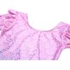 Arshiner Ruffle Long Sleeve Leotard for Girls Ballet Leotards Low Back Gymnastic Dance Outfits for Toddler(Mermaid Pink Blue)