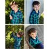 Arshiner Toddler Boys Girls Long Sleeve Plaid Shirt Button-Down Flannel T-Shirt Kids Tops