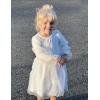 Arshiner Toddler Christmas Dress Girls Sequin Tulle Puff Long Sleeves Tutu Dress Princess Birthday Party Clothes 1-6T(White – Glitter Tulle)