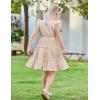 Arshiner Toddler Girls Dress Ruffle Sleeveless Tiered Swing Twirly Dresses Cute Summer Beach Sundress with Pocket for 1-6T(Beige)