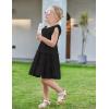 Arshiner Toddler Girls Dress Ruffle Sleeveless Tiered Swing Twirly Dresses Cute Summer Beach Sundress with Pocket for 1-6T(Black)