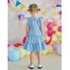 Arshiner Toddler Girls Dress Ruffle Sleeveless Tiered Swing Twirly Dresses Cute Summer Beach Sundress with Pocket for 1-6T(Blue)