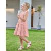 Arshiner Toddler Girls Dress Ruffle Sleeveless Tiered Swing Twirly Dresses Cute Summer Beach Sundress with Pocket for 1-6T(Pink)
