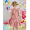 Arshiner Toddler Girls Dress Ruffle Sleeveless Tiered Swing Twirly Dresses Cute Summer Beach Sundress with Pocket for 1-6T(Pink)