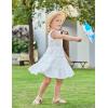 Arshiner Toddler Girls Dress Ruffle Sleeveless Tiered Swing Twirly Dresses Cute Summer Beach Sundress with Pocket for 1-6T(White)