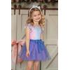 Arshiner Toddler Summer Girls Clothes 2 Piece Ruffle Sleeve Tops and Belt Tutu Skirt Sets Cute Party Dress for Kids(Blue Mermaid)
