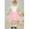 Arshiner Toddler Summer Girls Clothes 2 Piece Ruffle Sleeve Tops and Belt Tutu Skirt Sets Cute Party Dress for Kids(Pink)