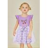 Arshiner Toddler Summer Girls Clothes 2 Piece Ruffle Sleeve Tops and Belt Tutu Skirt Sets Cute Party Dress for Kids(Purple Butterfly)
