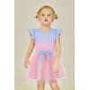 Arshiner Toddler Summer Girls Clothes 2 Piece Ruffle Sleeve Tops and Belt Tutu Skirt Sets Cute Party Dress for Kids(Rainbow)