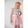 Arshiner Toddler Summer Girls Clothes 2 Piece Ruffle Sleeve Tops and Belt Tutu Skirt Sets Cute Party Dress for Kids(Rainbow Butterfly)