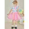 Arshiner Toddler Summer Girls Clothes 2 Piece Ruffle Sleeve Tops and Belt Tutu Skirt Sets Cute Party Dress for Kids(Rainbow Butterfly)