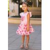 Arshiner Toddler Summer Girls Clothes 2 Piece Ruffle Sleeve Tops and Belt Tutu Skirt Sets Cute Party Dress for Kids(Valentine)
