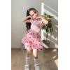 Arshiner Toddler Summer Girls Clothes 2 Piece Ruffle Sleeve Tops and Belt Tutu Skirt Sets Cute Party Dress for Kids(Valentine)