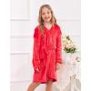 Kids Boys Girls Flannel Bathrobes Soft Hooded Robes