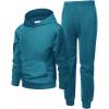 Arshiner 2 Piece Outfit Boys Pullover Hoodies Sweatshirt Suit For Kids Tracksuit Set(A Deep Lagoon)