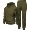 Arshiner 2 Piece Outfit Boys Pullover Hoodies Sweatshirt Suit For Kids Tracksuit Set(Dark Army Green)