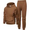 Arshiner 2 Piece Outfit Boys Pullover Hoodies Sweatshirt Suit For Kids Tracksuit Set(Light Brown)