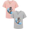 Arshiner 2-Pack Boy’s Henley Shirt Short Sleeve Cotton T-Shirt with Multi Color 5-12 Years(Gray Print&pink Print)