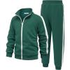 Arshiner Boy’s Active Tracksuits Sets Full Zip Sports Jogging Suits Athletic Running 2 Piece Sweatsuits for 5-13 Years(Green)