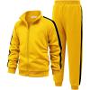 Arshiner Boy’s Active Tracksuits Sets Full Zip Sports Jogging Suits Athletic Running 2 Piece Sweatsuits for 5-13 Years(Yellow)