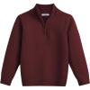 Arshiner Boy’s Cable Knitted Sweater Half Zip Lightweight Casual Pullovers for Kids 3-12 Years(Jersey Knit Burgundy)