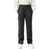 Arshiner Boys Cargo Pants Kids Elastic Waist Casual Athletic Jogger Sweatpants Open Bottom Baggy Pants with Pockets(Black)