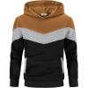 Arshiner Boy’s Color Block Pullover Fleece Hoodie Long Sleeve Casual Sweatshirt with Pocket Age 3-13 Years(Yellow Grey Black)