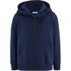 Arshiner Boy’s Hooded Sweatshirts Long Sleeve Hoodies Kids Quarter Zip Pullover with Kangaroo Pocket 5-14Y(Navy Blue)