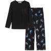 Arshiner Boys Loose-fit Pajamas Long Sleeve Top and Pants 2 Piece Pajama Set for Big Boys 5-13 Years(Black Cars)