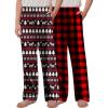Arshiner Boys Pajama Pants 2 Pack Soft Plaid Sleepwear Kids Lounge PJ Bottoms with Pockets(Red Black Plaid+black Christmas)