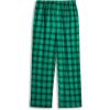 Arshiner Boys Pajama Pants Long Plaid PJ Bottoms Boys Sleepwear Lounge Pants with Pockets 6-14 Years(Green Plaid)
