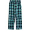 Arshiner Boys Pajama Pants Soft Long PJ Bottoms Plaid Lounge Pants for Boys 6-14 Years(Teal Plaid)