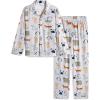 Arshiner Boys Pajamas Set Long Sleeve Button-Down Sleepwear 2 Piece Pjs Set for Boys 5-13 Years(Dog Print)