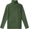 Arshiner Boy’s Ribbed Turtleneck Cable Knitted Sweater Slim Fit Pullover Sweater for Kids 4-13 Years(Rib Knit-army Green)
