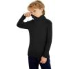 Arshiner Boy’s Ribbed Turtleneck Cable Knitted Sweater Slim Fit Pullover Sweater for Kids 4-13 Years(Rib Knit-black)