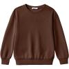 Arshiner Boys Sweatshirts Long Sleeve Crewneck Pullover Shirt Kids Fashion Fall Winter Sweater Size 6-14 Years(Brown)