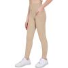 Arshiner Girls Athletic Leggings High Waist Yoga Pants for Kids with Pockets Dance Running Workout Tights(Beige)