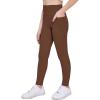 Arshiner Girls Athletic Leggings High Waist Yoga Pants for Kids with Pockets Dance Running Workout Tights(Browm)